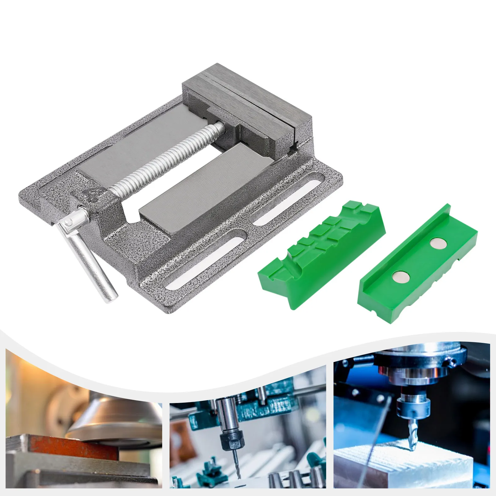 

4 Inches Cast Iron Plain Vice Precision Bench Vise Clamp Fixture Tool Flat Tongs Clamping Woodworking Tools