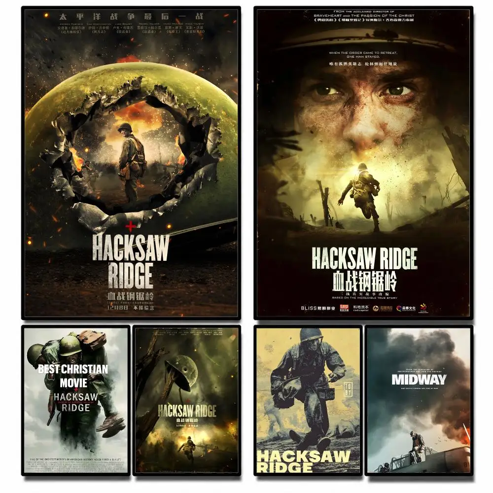 Movie Hacksaw Ridge Poster High-definition poster stickers, suitable for bedroom, living room, home decoration