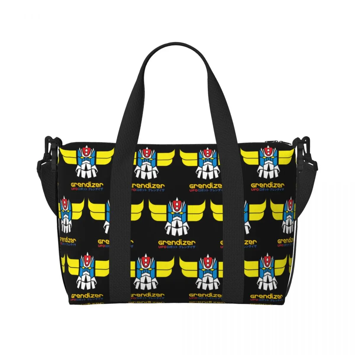 Custom UFO Robot Grendizer Tote กระเป๋าผู้หญิงขนาดใหญ่ความจุ Goldrake ญี่ปุ่น Mecha Anime Beach Gym กระเป๋าเดินทาง