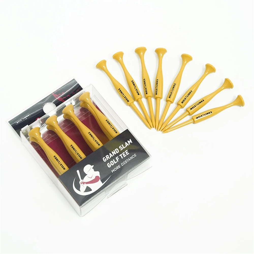 8 Pcs/set Golf Mini Baseball-shaped Tee, Golf Plastic Tees, Increase Hitting Distance, Improve Performance, Unbreakable