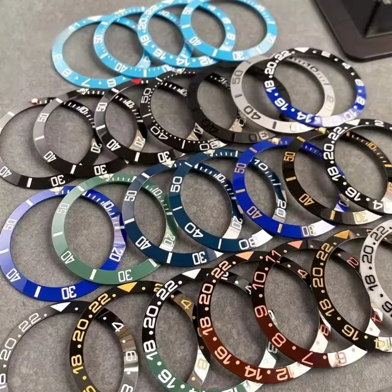 

38mm Slope Ceramic Alloy Watch Bezel Insert Ring Fit 40mm SUB Watch Case NH35 NH34 GMT Diving Men Watch Part