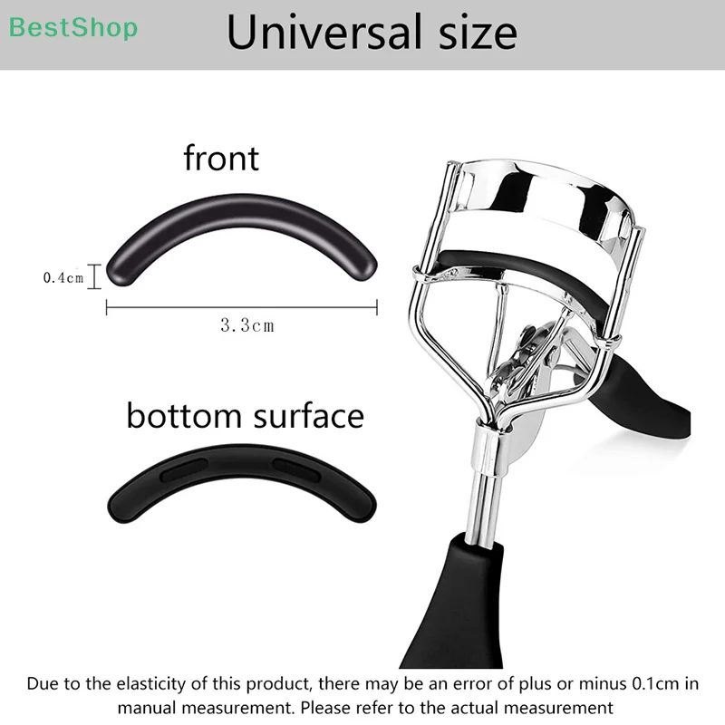 สีขนตา Curler เปลี่ยนยาง 30 ชิ้น/กล่องสีดําสีขาวสีฟ้า Elastic Eyelash Curler เปลี่ยนแถบยางอุปกรณ์เสริม