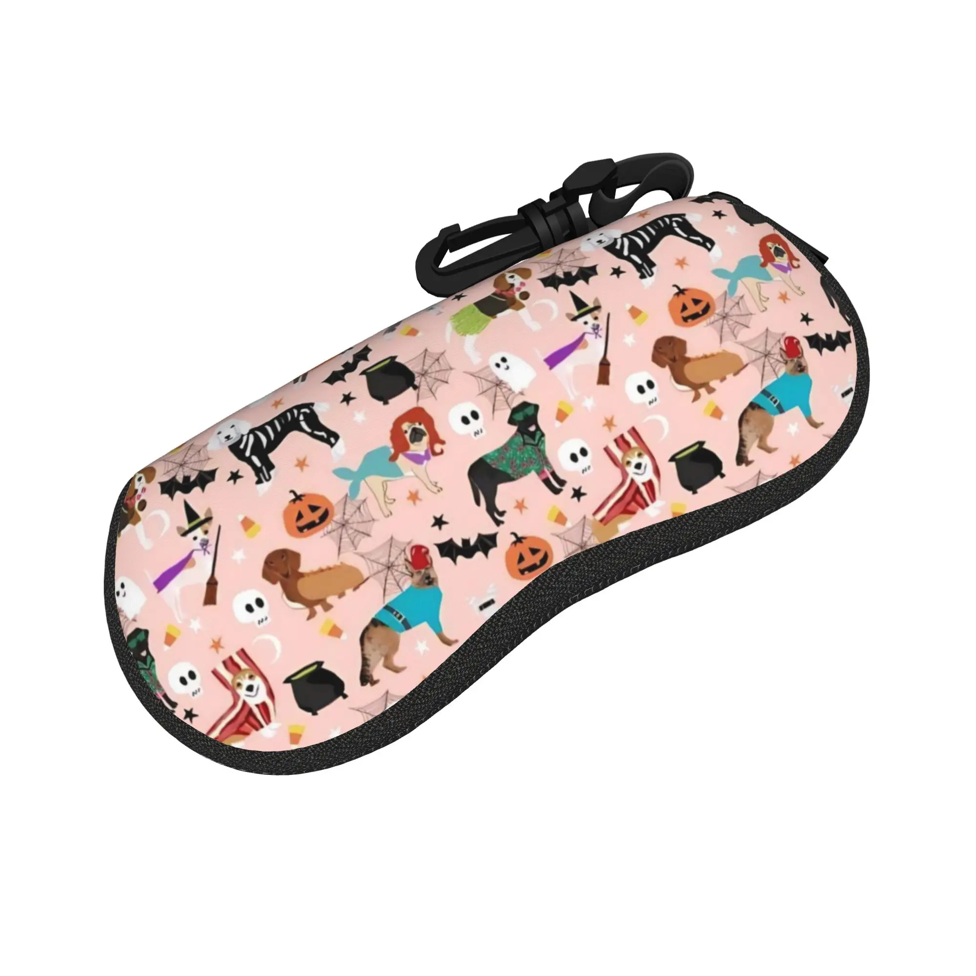 Halloween Dachshund Glasses Case Men Women Anti-Fall Box Dogs Animal Sunglasses Storage Box Sunglasses Box
