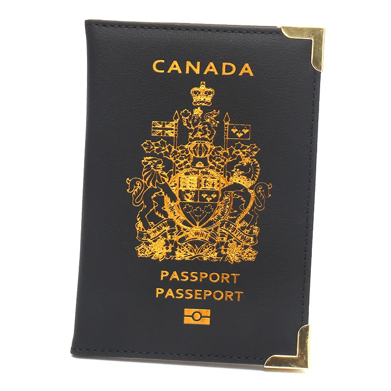 Fashion Canada Passport Holder Men Women Pu Cover for Passport Travel Wallet Cards Document Organizer