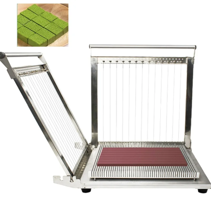 PLC-Controlled Steel Chocolate & Cheese Cake Wire Cutter With Guitar Shape Design For Snack Food Factory Use