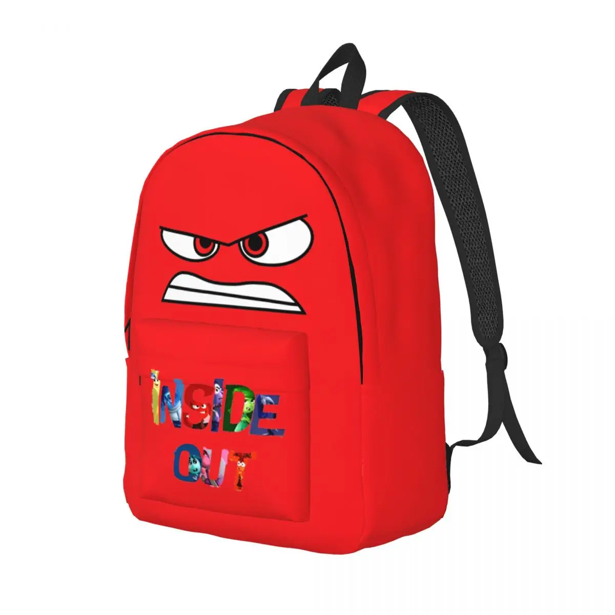 Anger Inside Out Backpack for Boy Girl Kids Student School Bookbag Cartoon Canvas Daypack Kindergarten Primary Bag Travel