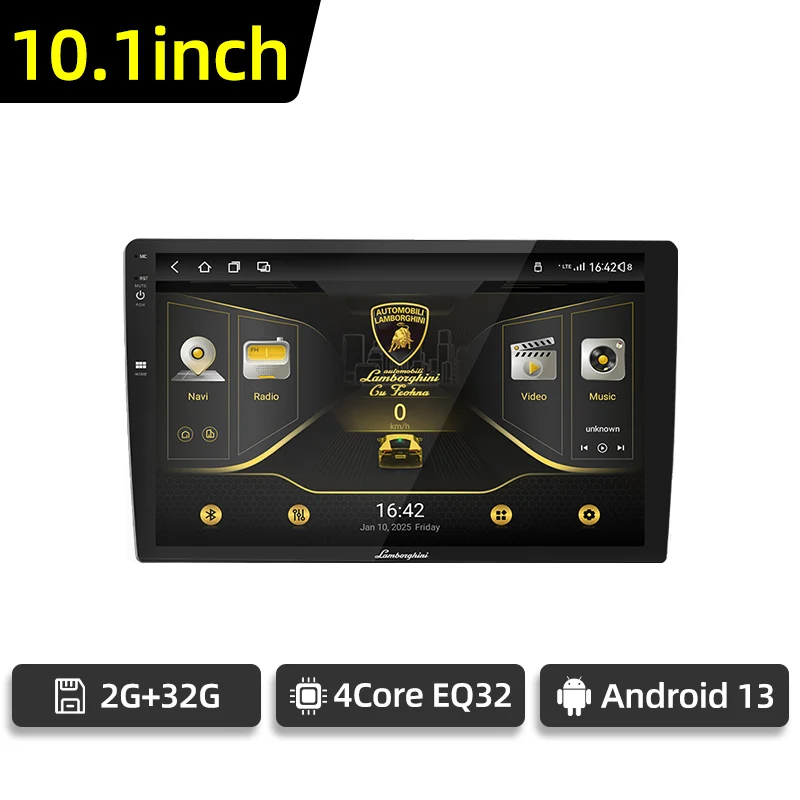 2din Android 13 Autoradio Carplay Android Auto lecteur vidéo multimédia universel 9/10.1 pouces DSP RDS GPS Autoradio 2G + 32G