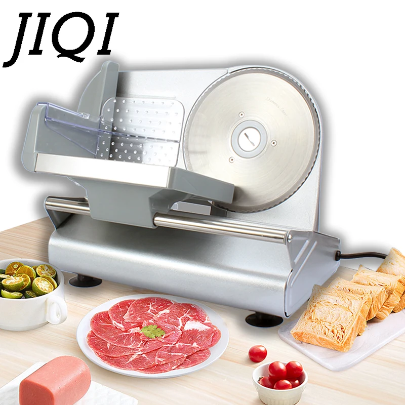 110V/220V Electric Meat Slicer Mutton Roll Beef Cutter Lamb Rolls Vegetable Cutting Machine Bread Slices Stainless Steel Mincer