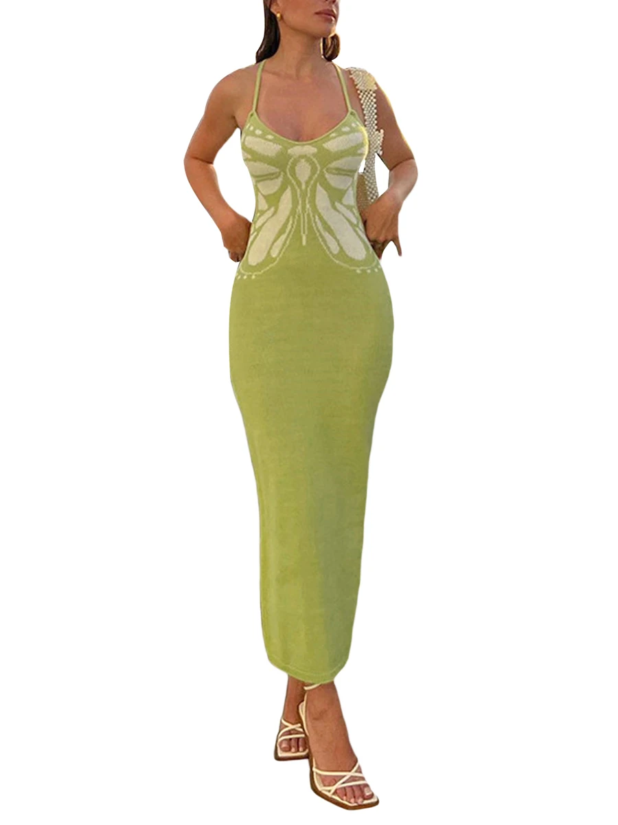 فستان نسائي طويل أنبوبي ، بدون حمالات ، مجوف ، مخطط بدون ظهر ، ملاصق للجسم مرقع ، فستان طويل ، نادي ، حفل كوكوتيل ، فستان متوسط الطول