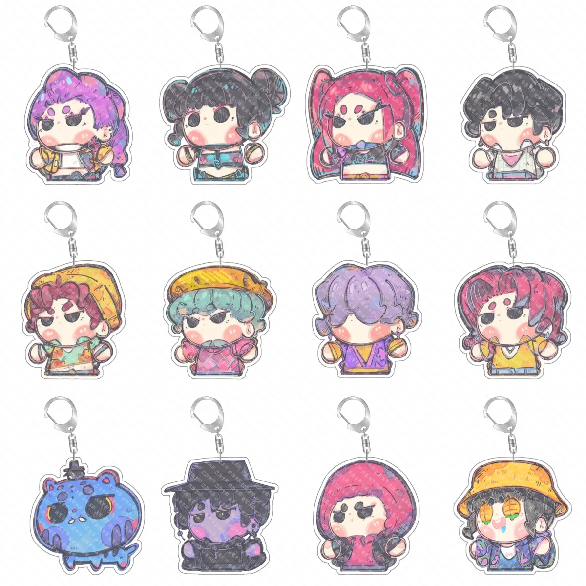 

K-Pop Demon Hunters Preorder Huntr-x Keychain - Fan Art Self Made Acrylic Charm Anime Classics Game Collection Toy Gift