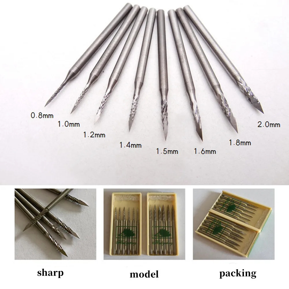 Brocas para trabajar la madera de alta velocidad, 1/5 piezas, limas rotativas, Mini raspa de acero de tungsteno para tallado de madera, cuentas de Buda, tallado de Metal y madera