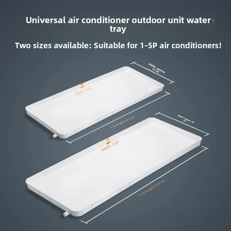 

Лоток для сбора воды для кондиционера, наружного блока, капельная сковорода, герметичный климатизатор для помещений, дренаж воды в комплекте