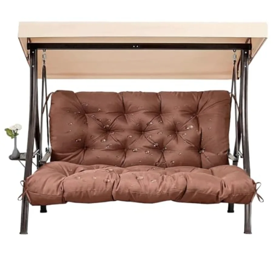 

Сменная подушка для уличных/домашних качелей, 2 или 3-местная, с подушками для спинки, утолщенная на 4 дюйма, для сада/патио