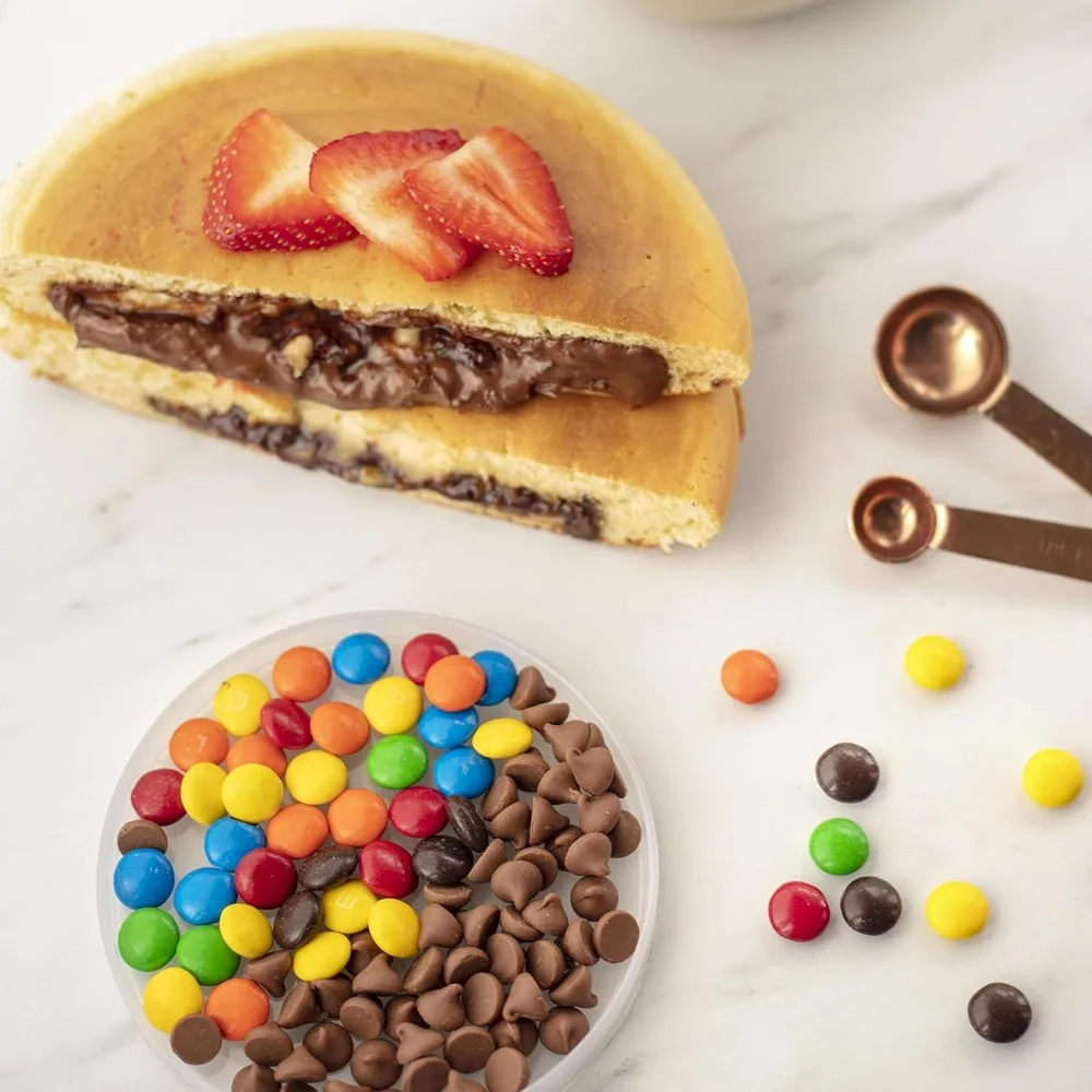 صانع الفطائر المحشو الكهربائي - اصنع الوافل أو كعكة المطعم العملاقة في دقائق إضافة حشوات للإفطار أو الحلوى اللذيذة