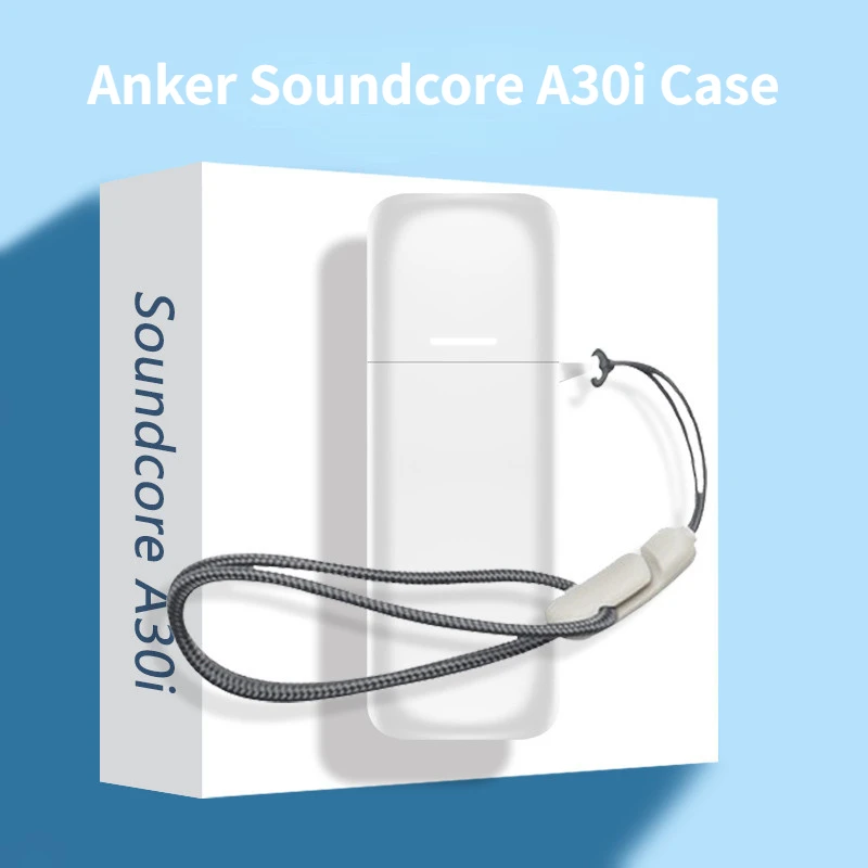 Anker-funda de silicona blanda con cordón colgante, carcasa protectora a prueba de golpes, para Soundcore A30i, A30i