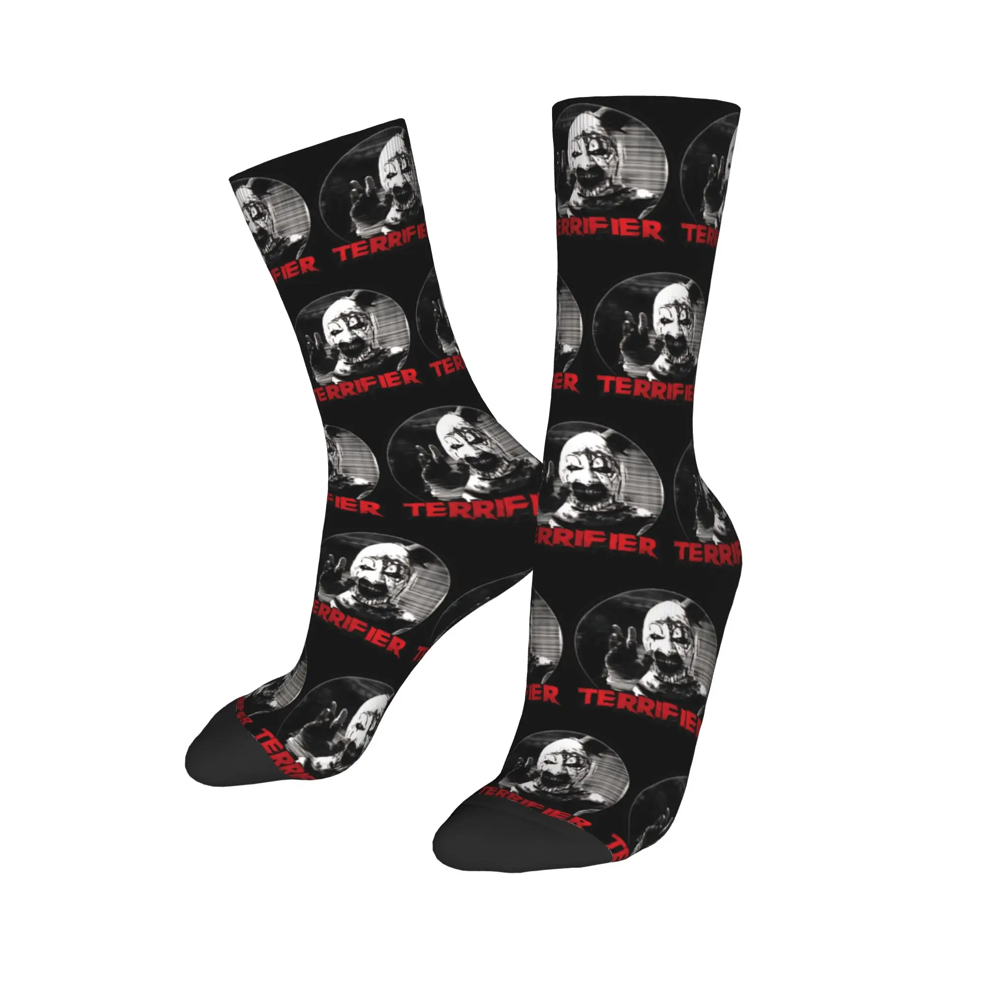 Cool The Terrifier Art The Clown Football Socks  Polyester Long Socks for Women Men Non-slip