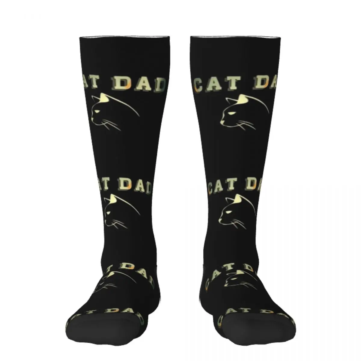 

Cat Dad Portrait Socks warm winter Run cotton gift Male Socks Women's