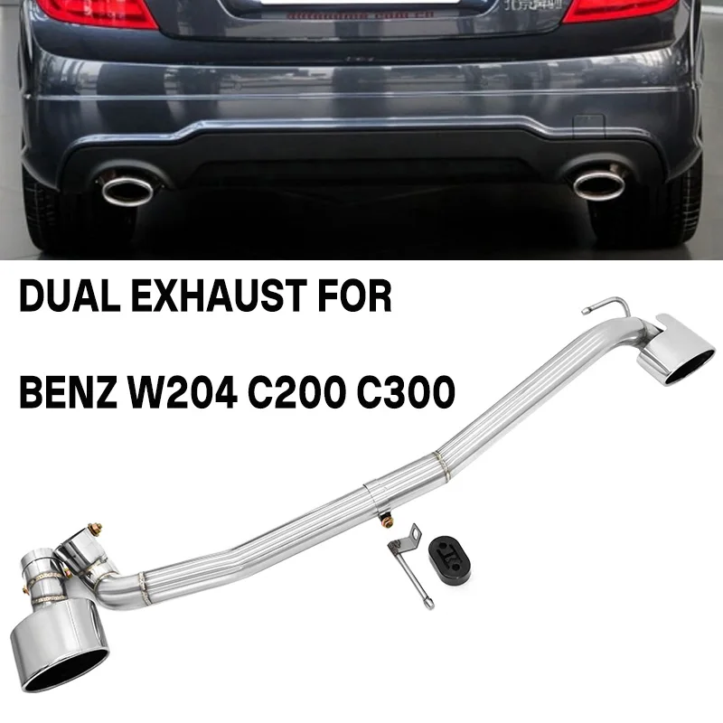 

Oval Exhaust Tip For Benz W204 C200 C300 C180 C260 UP C63 Body kit Dual Look Muffler Tip Tailpipe Tuning Tailpipe