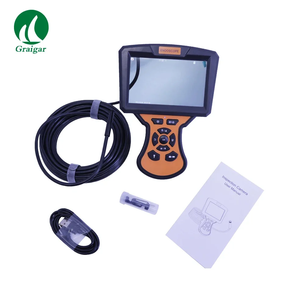 M50 เลนส์กล้องตรวจสอบงู Endoscope 1080P กันน้ํา Borescope ยานยนต์หน้าจอ 5 นิ้ว