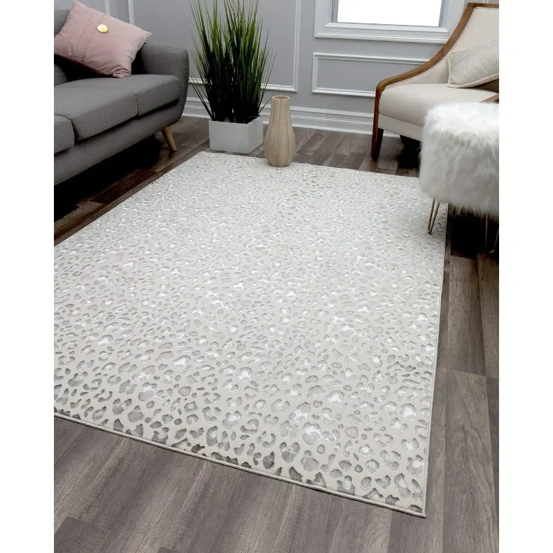 

Snow Leopard Transitional Vintage Rug Carpets for Living Room