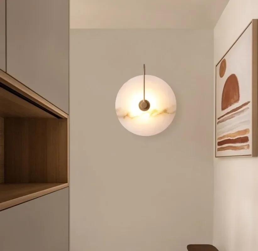 

Modern Minimalist Marble Wall Light Control Energy Saving LED Bedside Lamp Living Room Habitacion Lighting Eye Protection Design