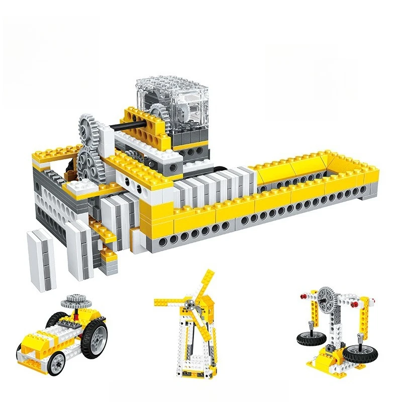 SEMBO Machinery Machine Building Blocks Children's Educational Assembly 4-in-1 Gear Robot Model Ornament Trendy Toy