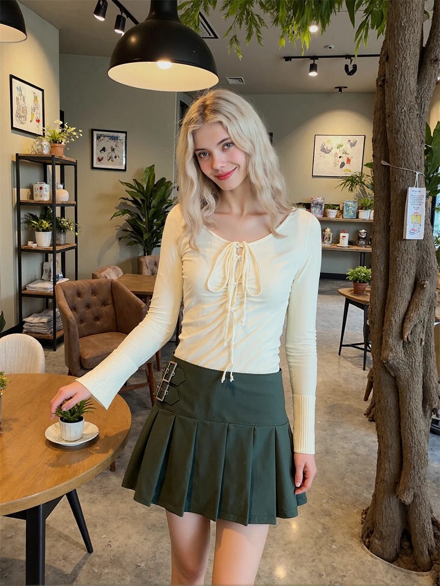 

Denim Skirts Women Casual A-line Vintage Midi Korean Style Elastic Waist Autumn Spring Fashion Streetwear Elegant Simple Saia