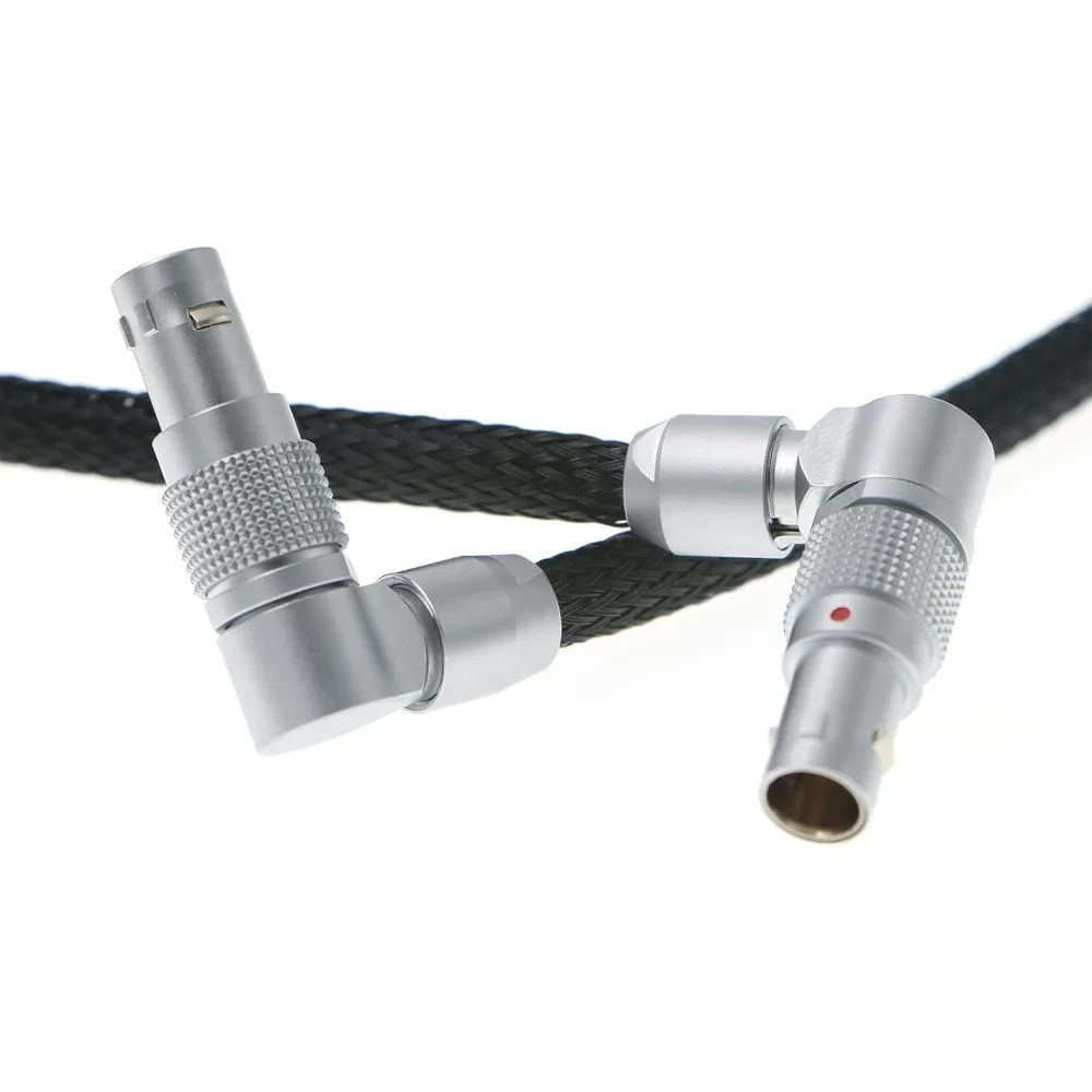 Alvin's Cables for Red-Komodo Rotatable Flexible Power-Cable 2-Pin Female to Adjustable Right-Angle 2-Pin Male Cord