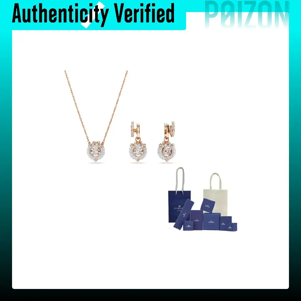 Swarovski DRAGON & PHOENIX Cubic Zirconia, Faux Crystal, Rose Gold Tone Plated Necklaces Women's Rose Gold 5675835