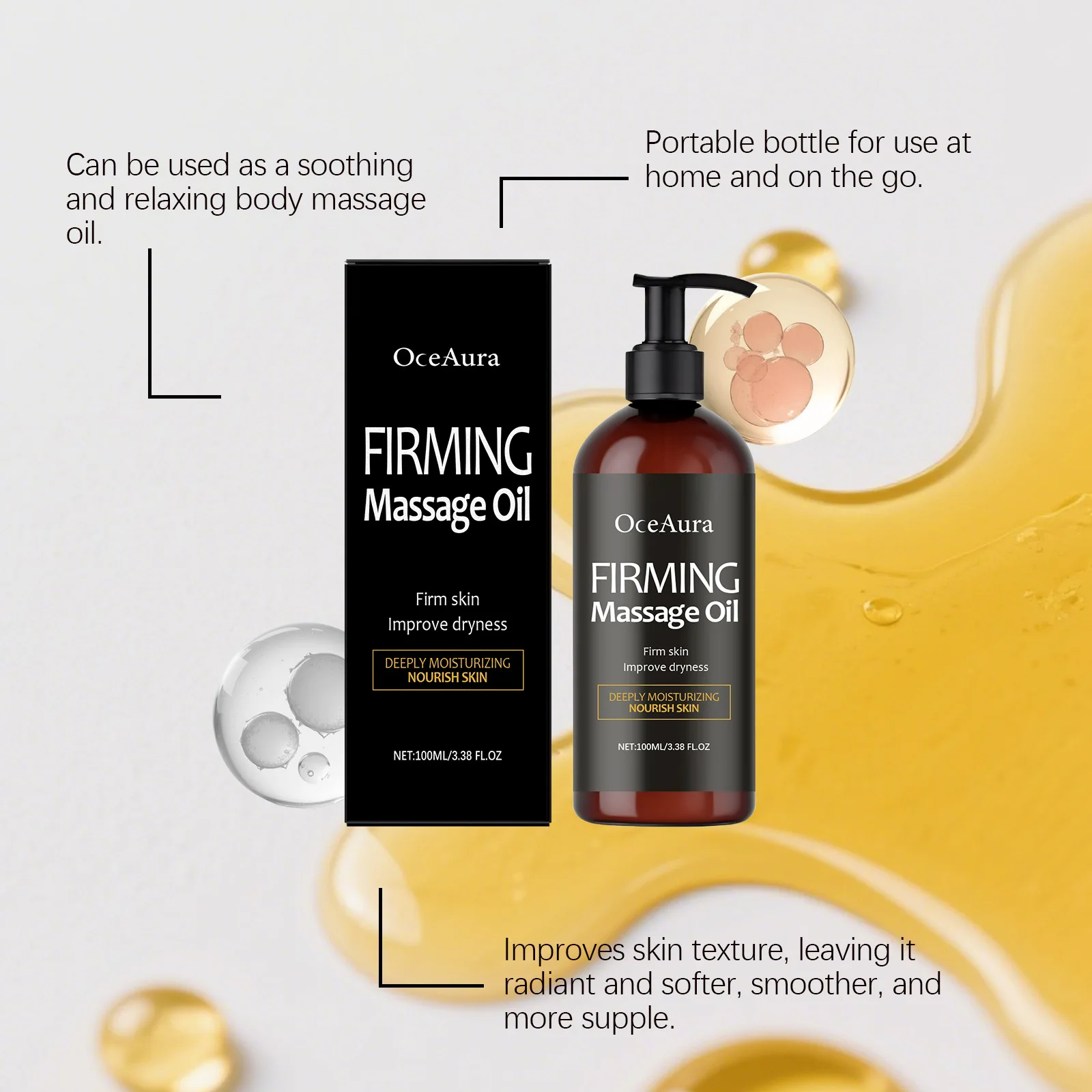 

OCEAURA Body Care Oil Firm Skin Deep Nourishment Smooth Epidermis Massage Relaxation Supplement Nutrition Body Moisturizing Oils