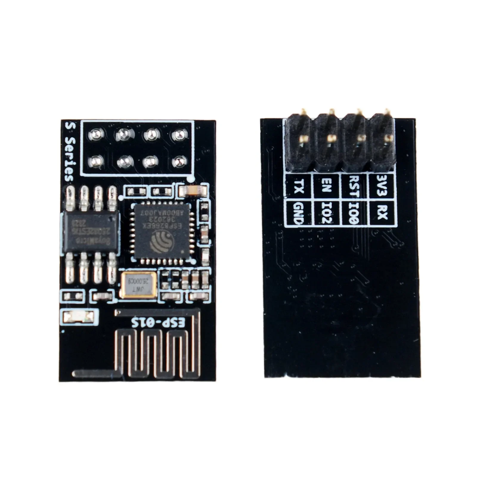 Modulo ricetrasmettitore seriale WiFi ESP8266 ESP-01S con flash da 4 MB, adattatore breadboard breakout board ESP-01