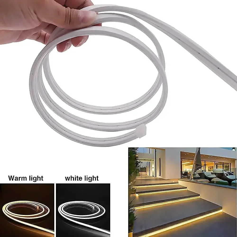 LED Flexible Silicone Neon Light Strip Set 2835 Low Voltage 12V 6*12 Shape Embedded Linear Flexible Light Strip