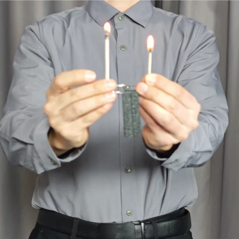 Professional Lit Match Producer Pro Multi-slot Magic Match Holder with Ignition Strip for Stage Fire Tricks Magician Accessories