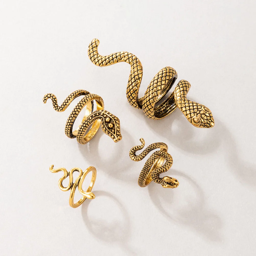

Snake Set Jewellery Goth Teen Fun for Women Punk Open Finger Girls Style Vintage