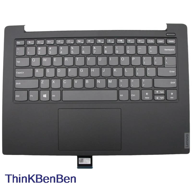 Uns Englisch Onyx schwarz Tastatur Großbuchstaben Handballen auflage für Lenovo Ideapad S340 14 14iwl 14api 14iil 14iml 5 cb0s18368