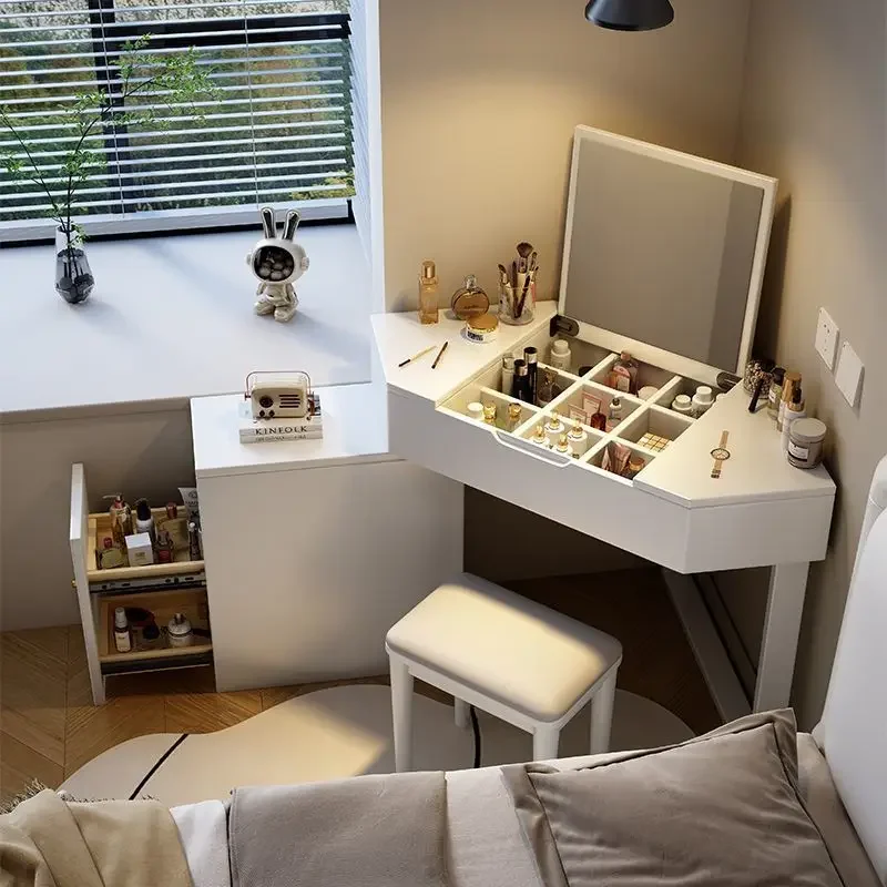 

Premium right-angle flip dresser chest foot combination small apartment makeup table household bedroom corner triangle desk