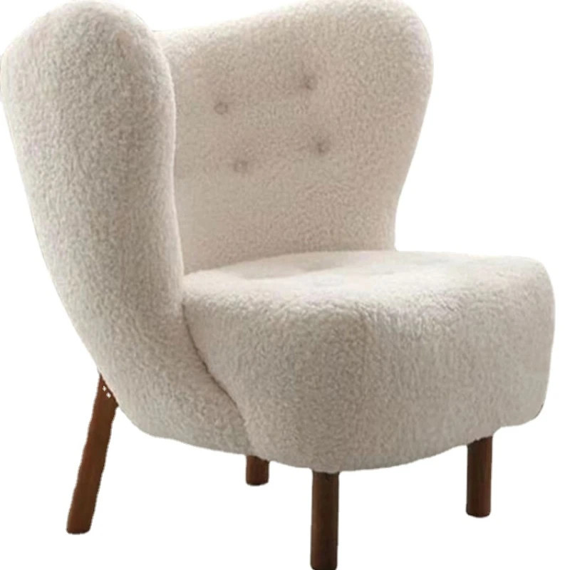 

ZC Nordic Single-Seat Sofa Chair Lamb Wool Living Room Leisure Chair