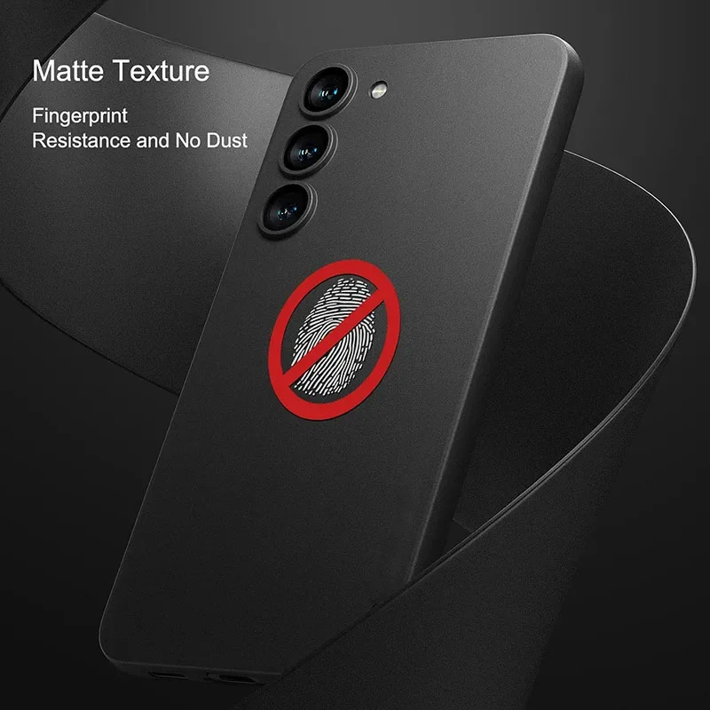 Luxury Matte Ultra Thin Silicone Case For Samsung Galaxy S24 S23 Ultra FE Plus Soft Back Cover for Galaxy S24 Ultra Slim Shell