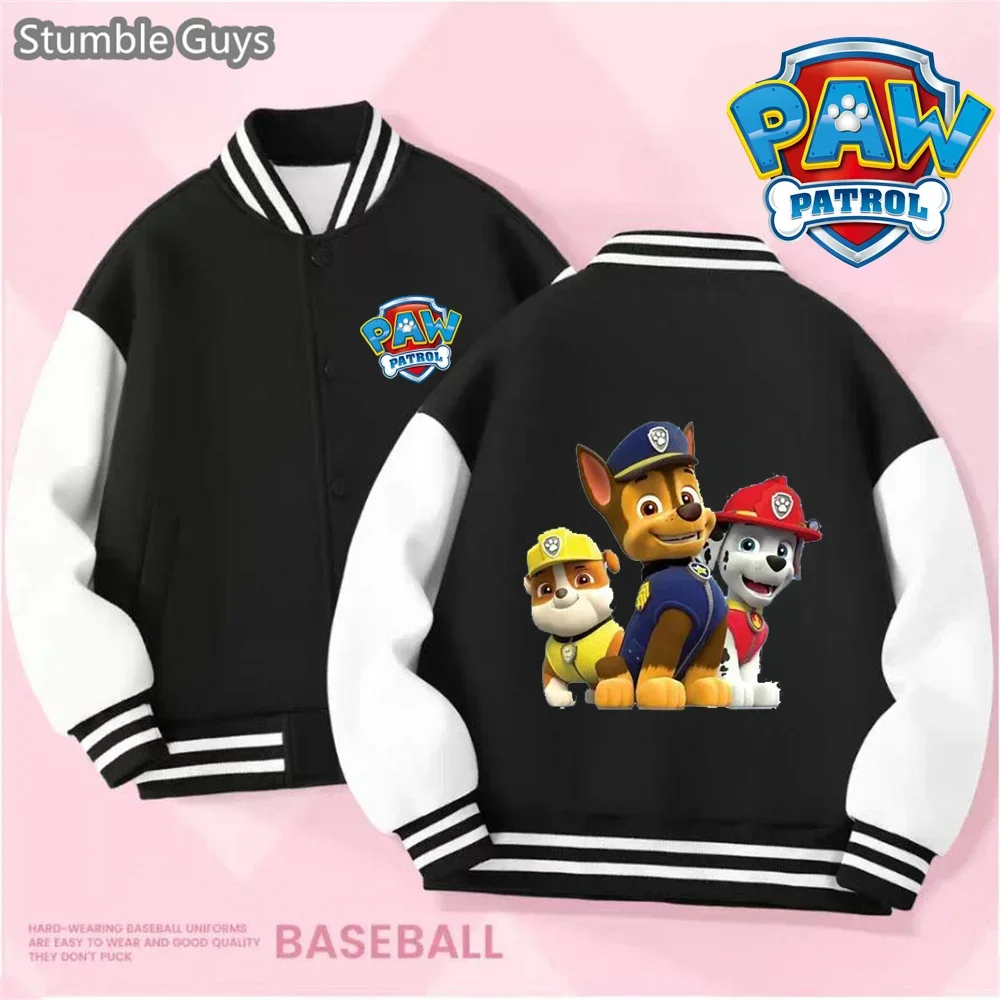 باو باترول الأطفال سترة الطباعة زي بيسبول لطيف الكرتون جولة الرقبة Kawaii طفل معطف رياضي الخريف الشتاء الهدايا الدافئة #6