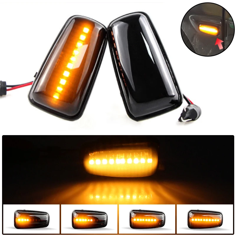 Pair Turn Signal Lamp LED Dynamic Side Marker Repeater Light for Peugeot 106 306 406 806 EXPERT 1 2 PARTNER Car Styling