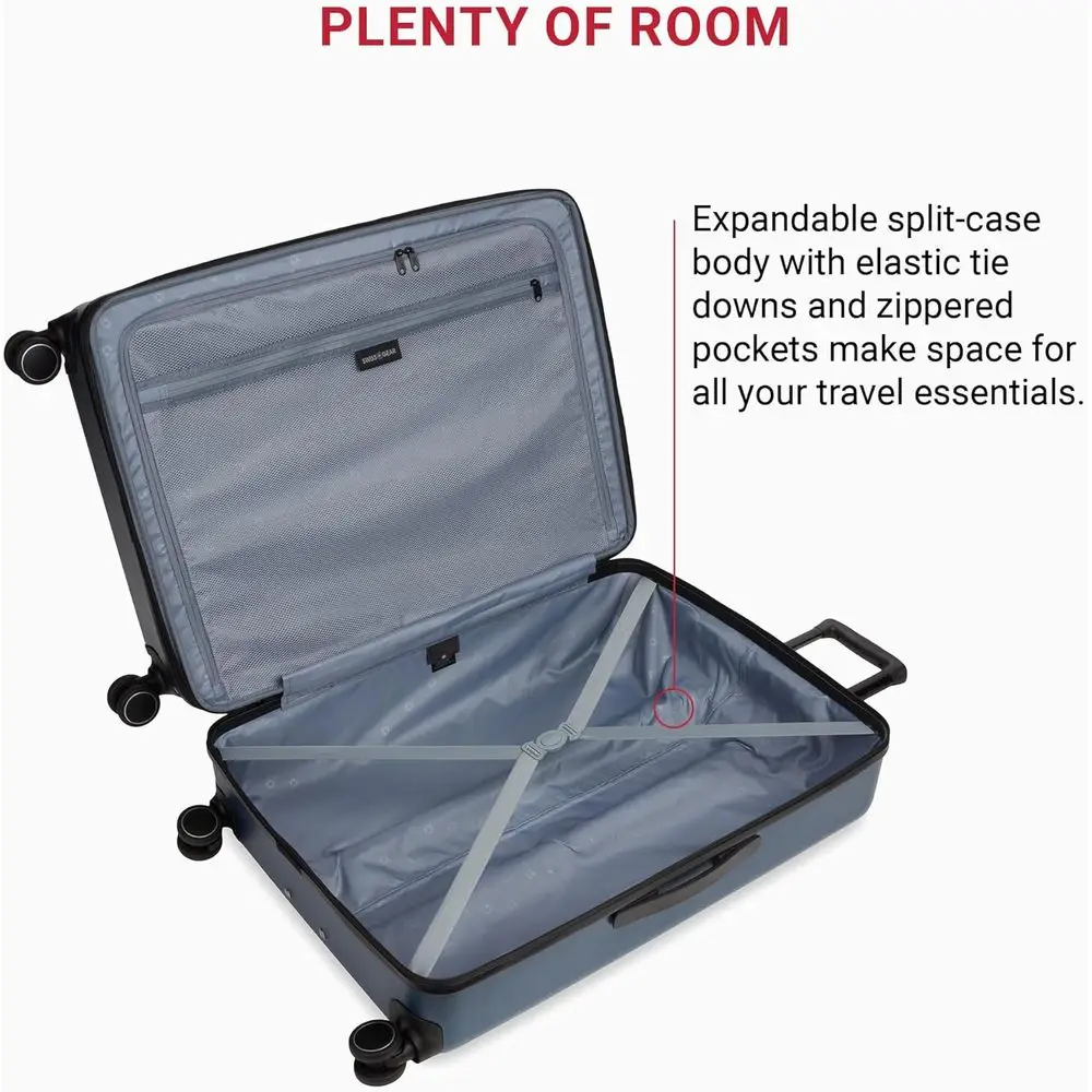 SwissGear 8020 Eclipse Navy Large 27 Expandable Hardside Spinner Luggage