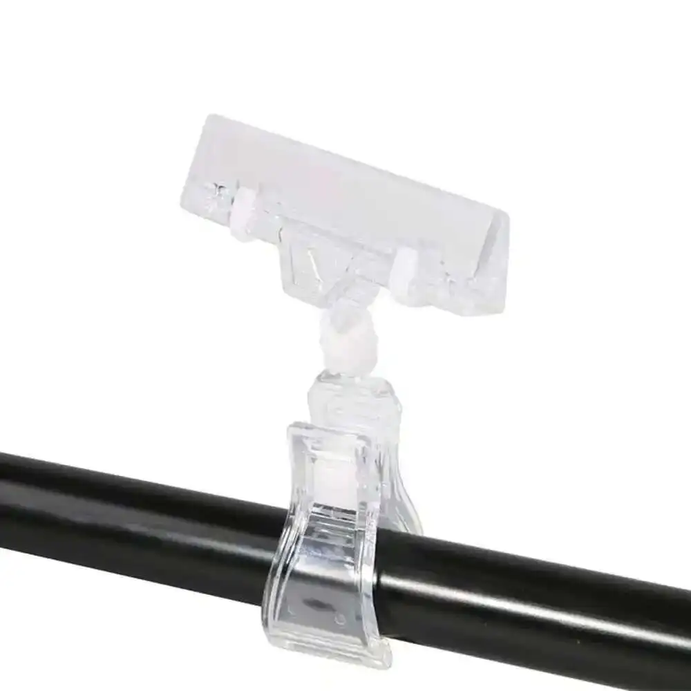 1pc Clear POP Advertising Clips Plastic Sign Price Display Label Tag Clip Holders In Supermarket Retails Label Holder Clamp