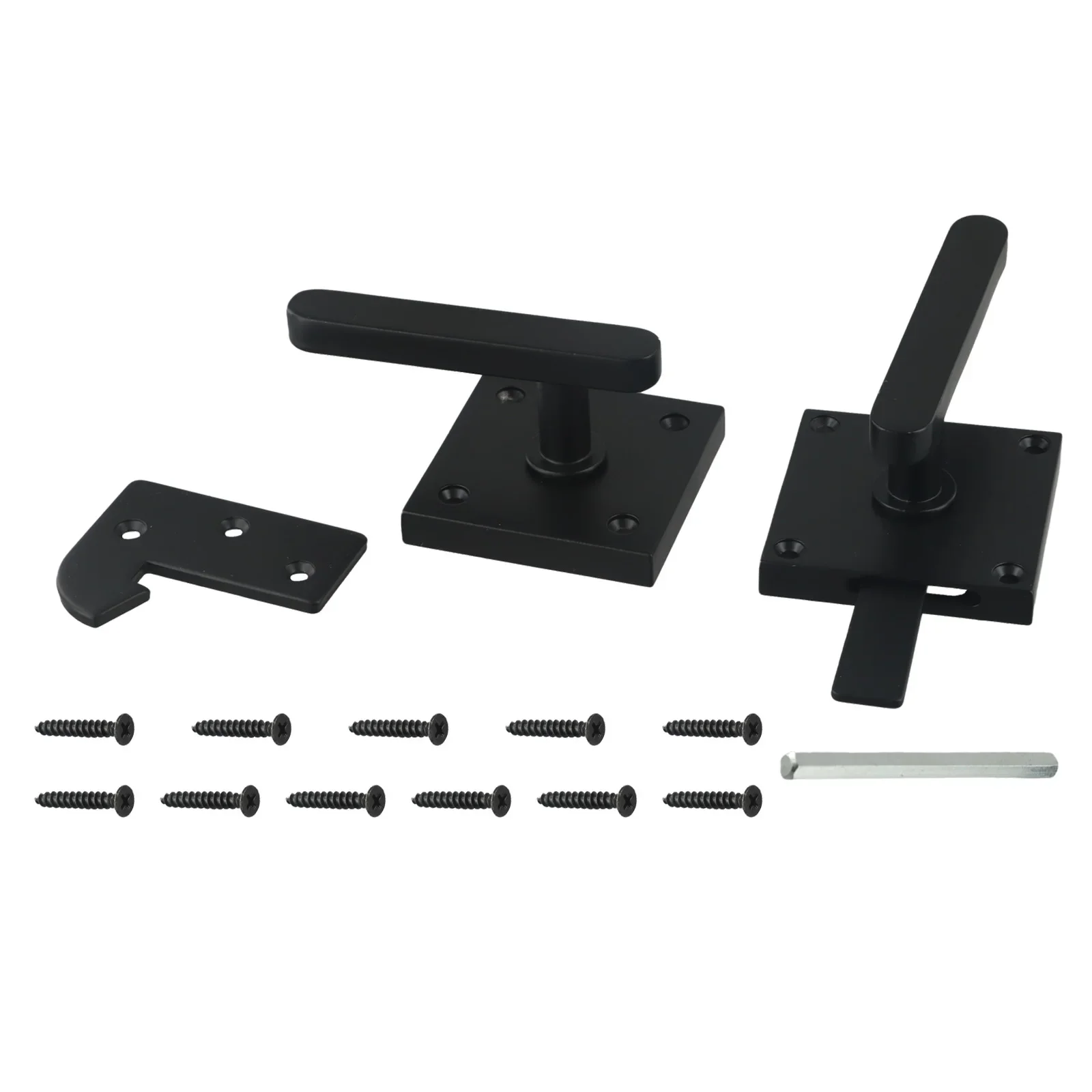 

For Garden Safety Barn Door Latch Black Aluminum Latch Flip Door Latch Heavy-duty High-quality Aluminum For Barn Doors