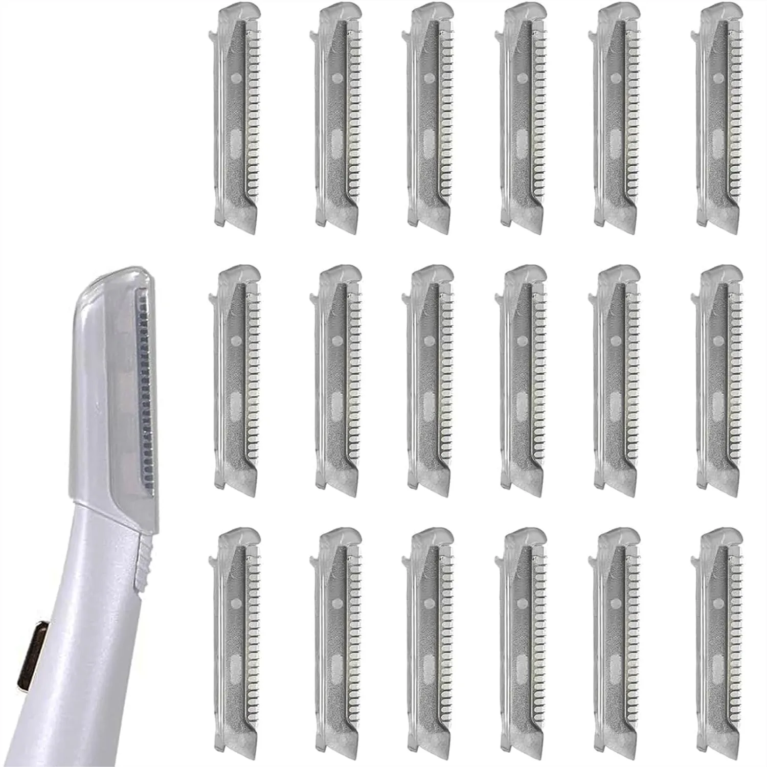 18 Replacement Heads for Finishing Touch Flawless Dermaplane Glo, Lighted Facial Exfoliator Blades for Hair Removal
