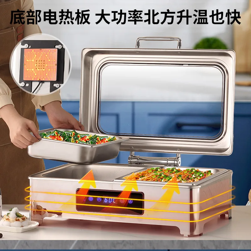Buffet Insulation Furnace Stainless Steel Visual Hydraulic Restaurant Electric Heating Insulation Pot Hotel Breakfast Bu
