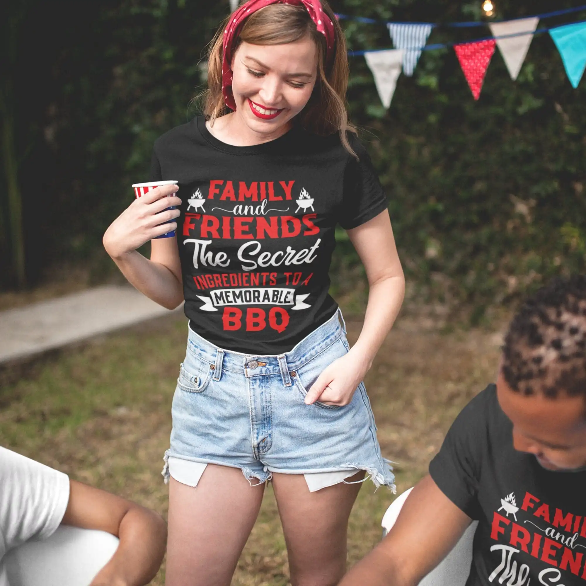 Family And friends The Secret Ingredients To A Memorable BBQ t shirt gathering Grill master tee cookout