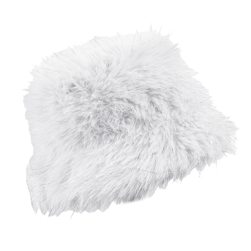 Hairy Winter Angler Hat with Sparkles Touches Softable Plush Hat Windproof Hat