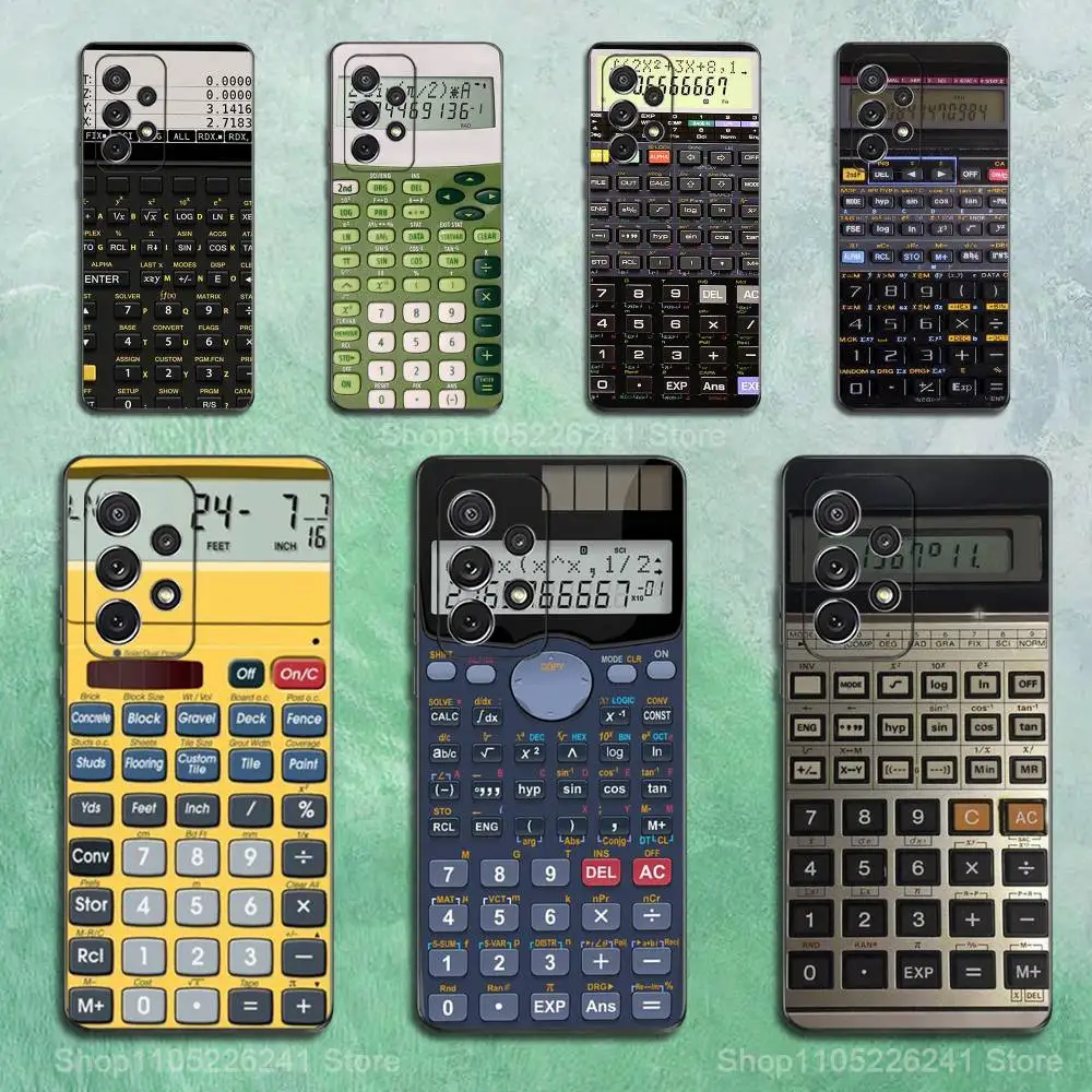 

Printed Art Calculator Phone Case For Samsung S9,S10,S20,S10,S21,S25,S24,S23,Ultra,FE,Plus,Lite,Soft Silicone Black Cover