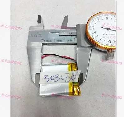 Polímero de lítio 3.7v ultra-fino mp3 celular mp4 303030 300mah recarregável li-ion célula recarregável li-ion ce
