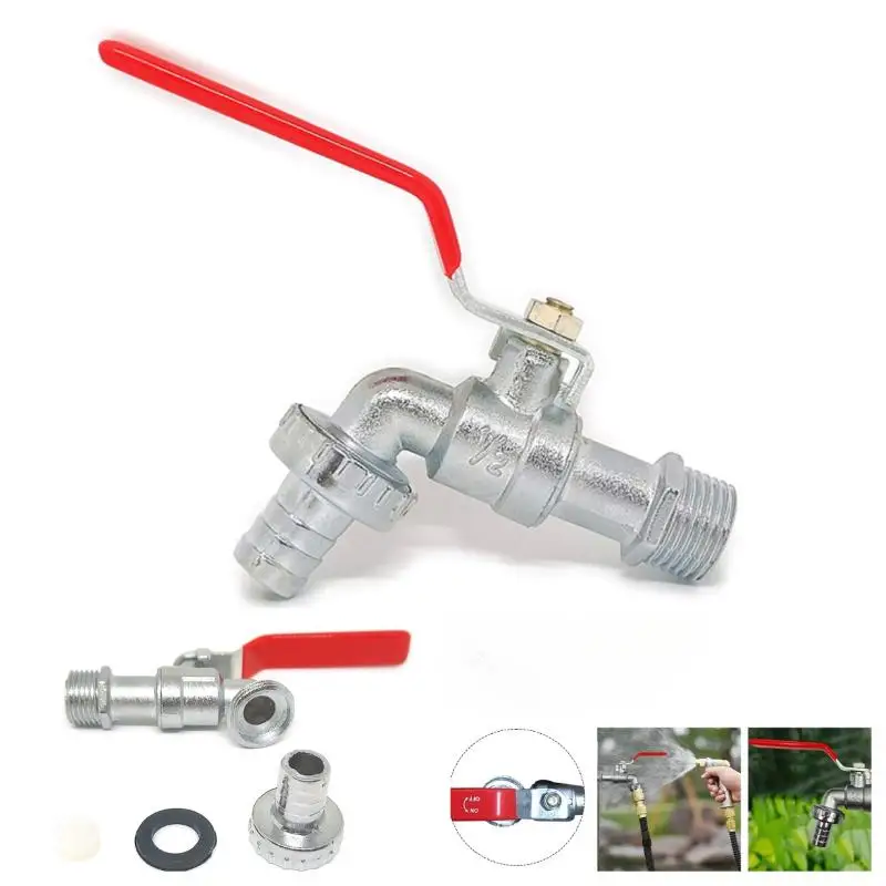 

1/2-дюймовый латунный кран для орошения сада, резервуар для воды IBC, одинарный выпускной клапан, сменный антифриз, аксессуары для уличного балкона